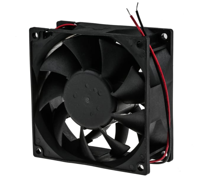 RS PRO Axial Fan, 48 V dc, DC Operation, 229.4m³/h, 17W, 400mA Max, 92 x 92 x 38mm