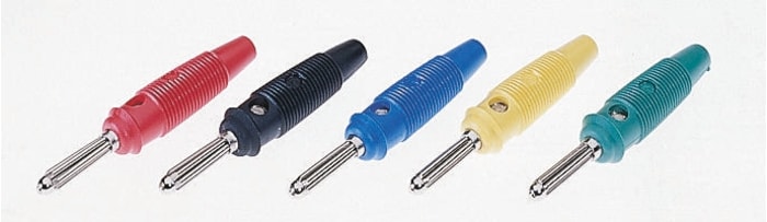 Prise et borne d'essai 4 mm, Mâle, 16A 60V c.c., Rouge, Visser