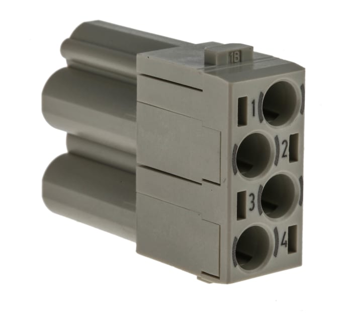 HARTING Heavy Duty Power Connector Module, 40A, Male, Han-Modular Series, 4 Contacts