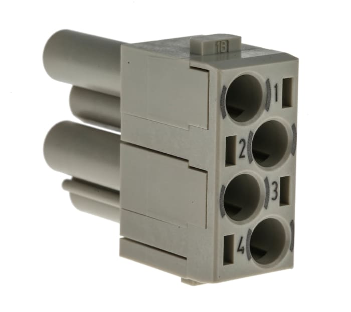HARTING Heavy Duty Power Connector Module, 40A, Female, Han-Modular Series, 4 Contacts