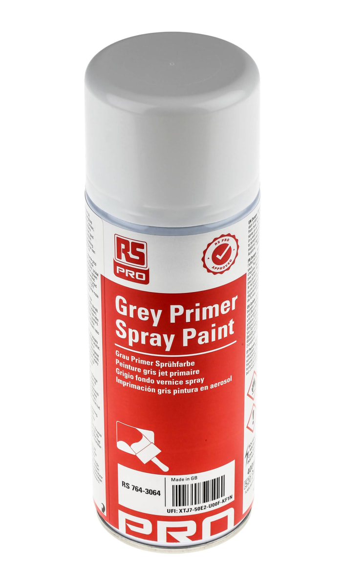 RS PRO 400ml Grey Smooth Primer Paint