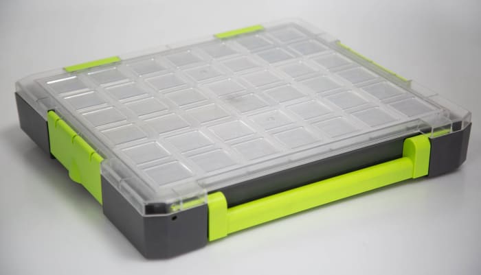 Boite compartimentée RS PRO, 21 Compartiments, Plastique, 425mm x 375mm x 70mm