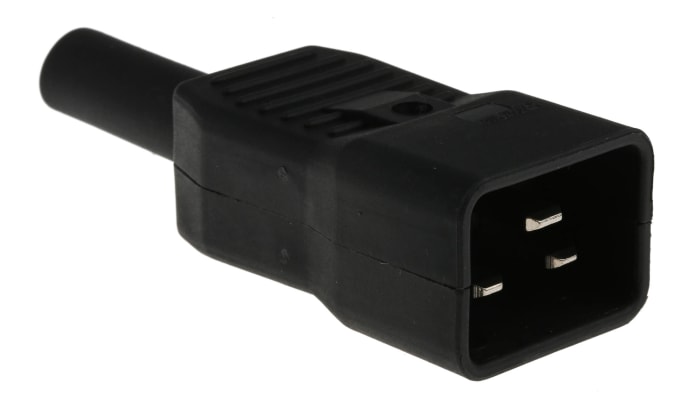 Connecteur IEC Mâle C20 RS PRO, Montage sur câble, 16A, fusibles