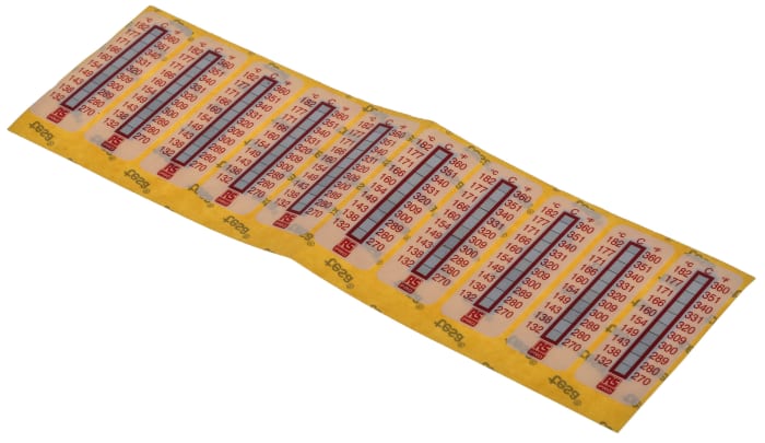 RS PRO Non-Reversible Temperature Sensitive Label, 132°C to 182°C, 10 Levels