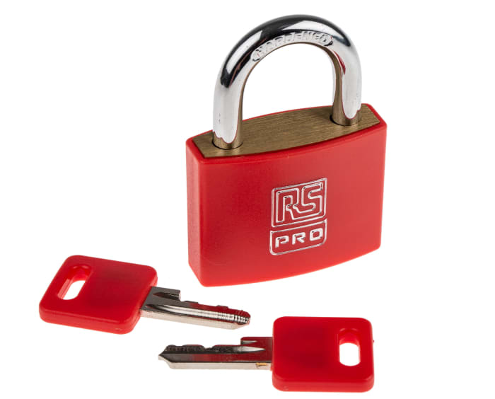 RS PRO | RS PRO Key Brass Padlock Weatherproof, 6 mm Shackle, 43mm Body ...