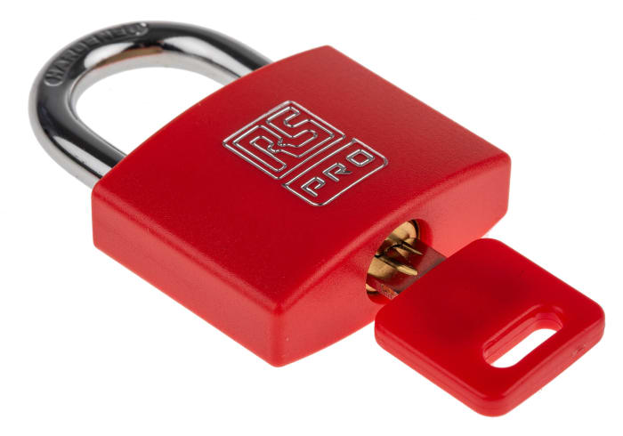 RS PRO | RS PRO Key Brass Padlock Weatherproof, 6 mm Shackle, 43mm Body ...