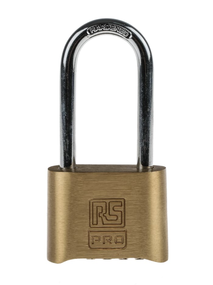 RS PRO  RS PRO Combination Weatherproof Brass, Steel Padlock, 7mm