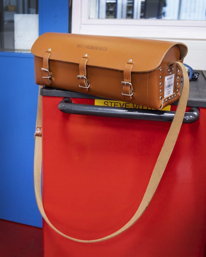 703232 Facom | Facom Leather Tool Bag with Shoulder Strap 405 mm x