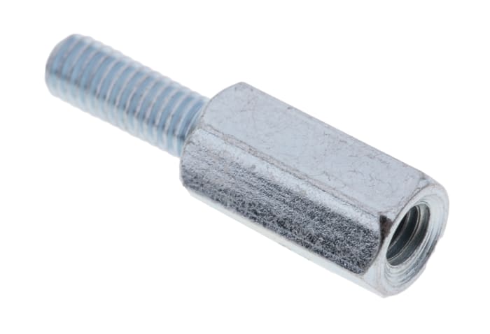 Separador roscado hexagonal Macho/Hembra RS PRO, M3 x M3, long. 10mm, rosca macho 8mm, rosca hembra 8.5mm, de Acero
