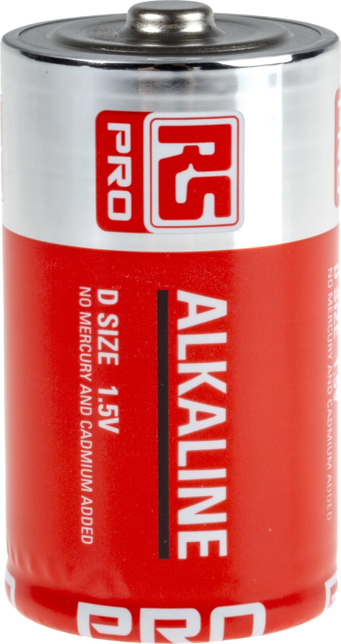 RS PRO 1.5V Alkaline D Batteries