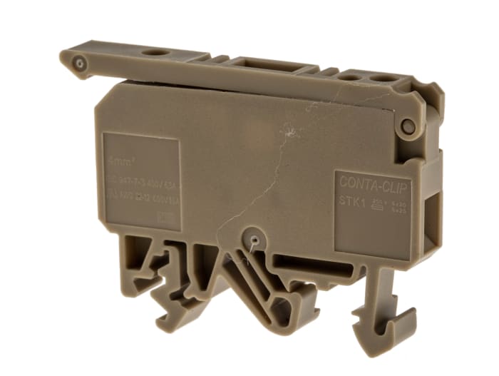 RS PRO, 2190.2 Serisi Ayırma Klemensi, 4mm², Bej, 5 x 20 mm, 5 x 25 mm Sigorta, 16 (UL) A, 6,3 (CSA) A, 6,3 (IEC) A