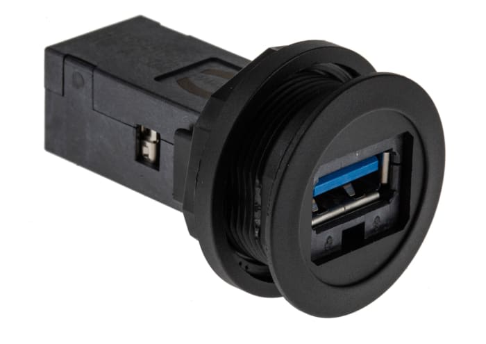 Conector USB HARTING 09454521904, Hembra, , 1 puerto puertos, Recto, Montaje en Panel, Versión 3.0, 30,0 V., 1.5A,