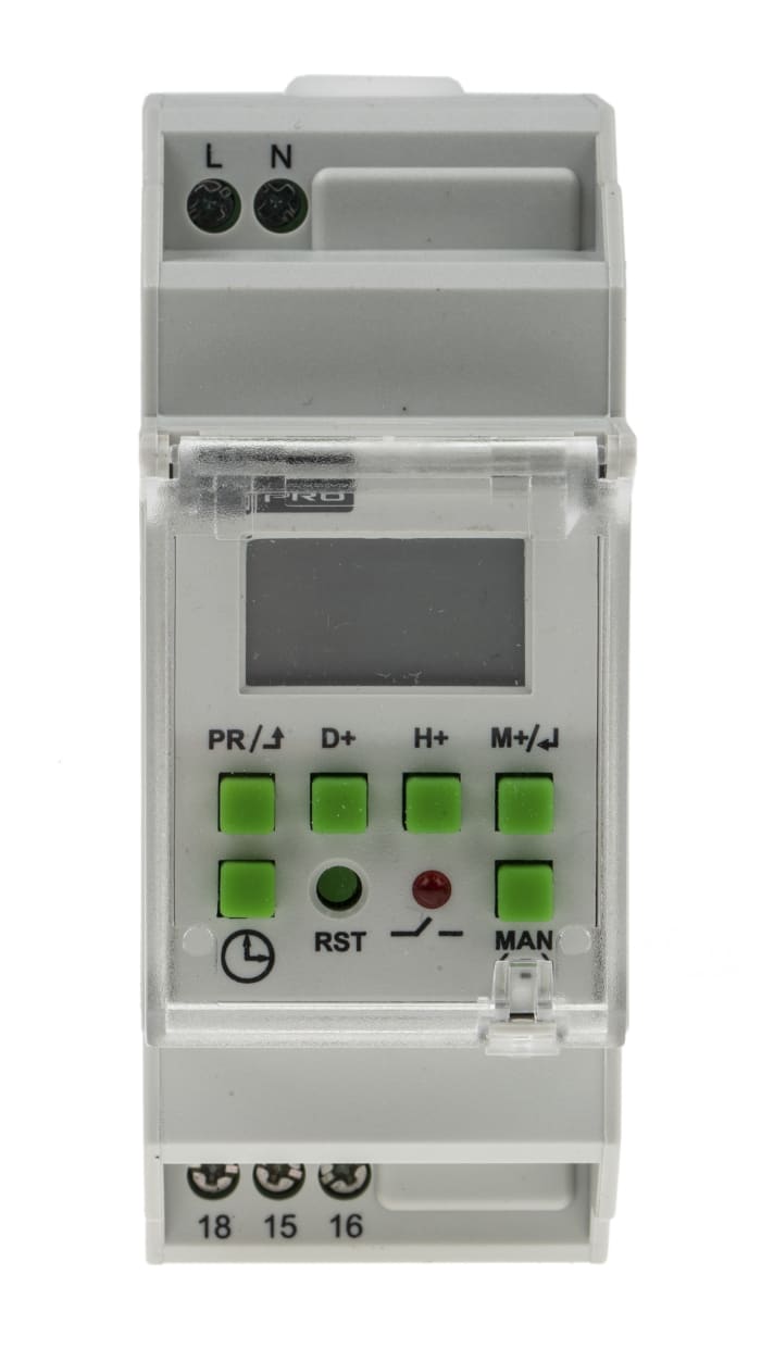 RS PRO | RS PRO Digital DIN Rail Time Switch 6LL003-08 DIN Rail Time ...