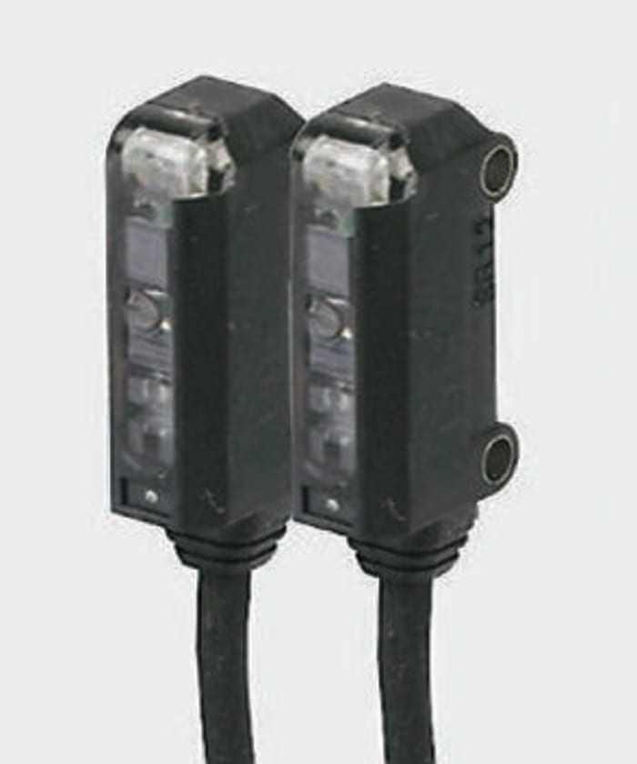 Omron Fotoelektrik Sensör, Thru-Beam (Verici ve Alıcı), Algılama Aralığı: 1 m, NPN, Stil: Blok, IP67