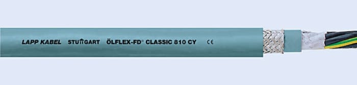 Lapp ÖLFLEX Control Cable, 12 Cores, 0.75 mm², Screened, Grey PVC Sheath, 19