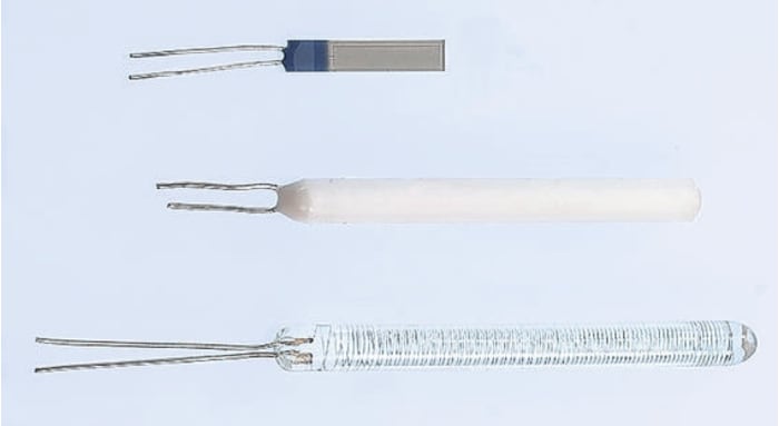 Electrotherm 2 wire PT100 Sensor, -200°C min +600°C max, 30mm Probe Length x 2.6mm Probe Diameter