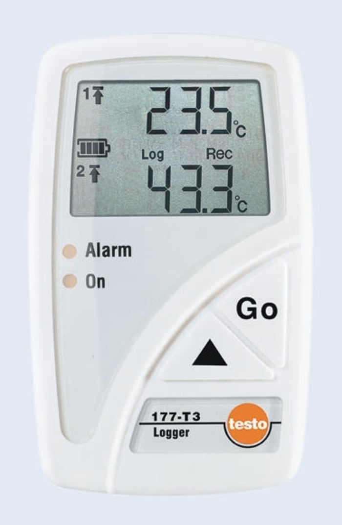 Testo 177-H1 Data Logger, RS232, USB, 2 Input Channel(s)