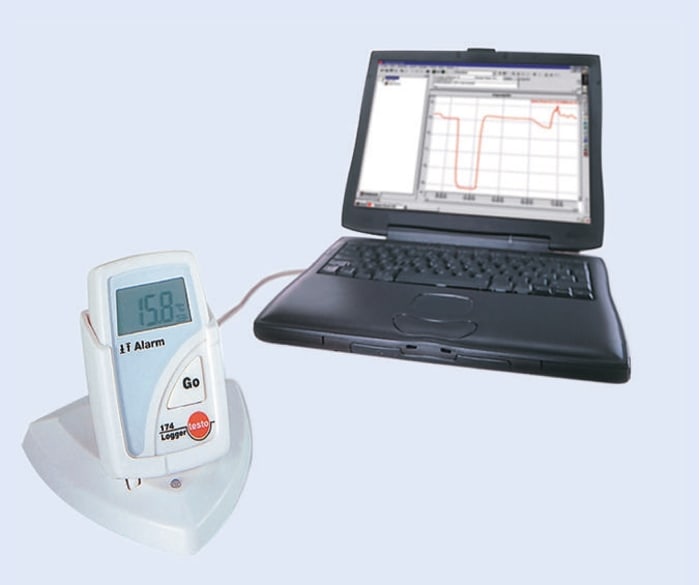 Registrador de datos Testo 174, para Temperatura, con alarma, display LCD, interfaz USB