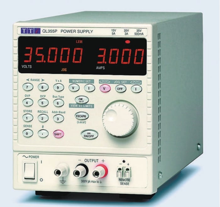 Aim-TTi Bench Power Supply, 0 → 15 V, 0 → 35 V, 0 → 3 A, 0 → 5 A, 1-Output, 105W