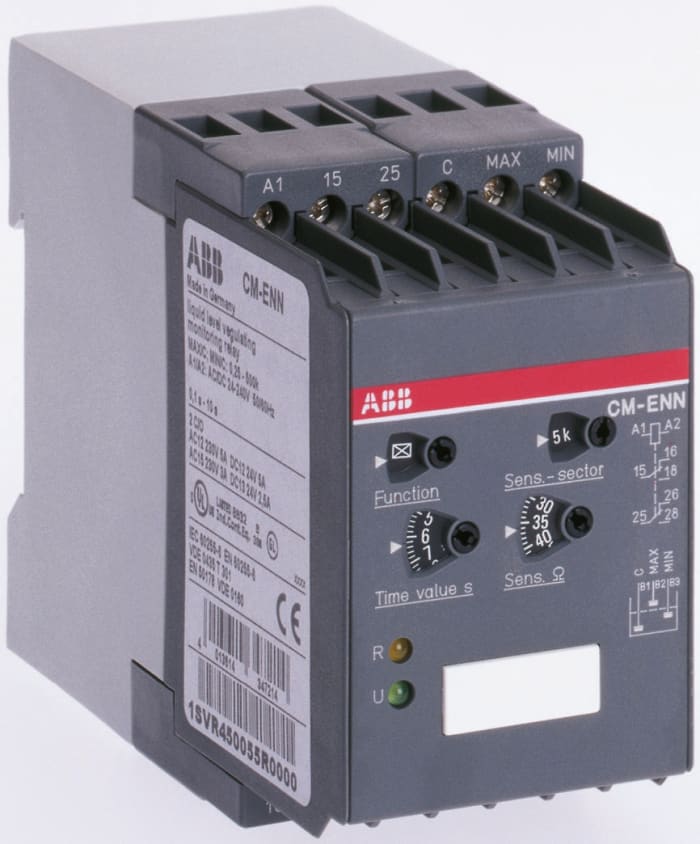 ABB Phase Monitoring Relay, 1, 3 Phase, DPDT, DIN Rail