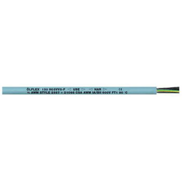 Câble de commande Blindé Lapp ÖLFLEX 600 V, 4 x 2,5 mm², 14, gaine Chlorure de polyvinyle PVC Gris