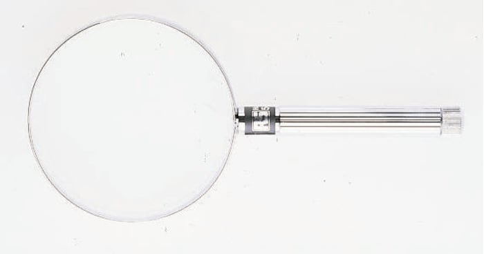 Hand held lens magnifier,2X/80mm dia