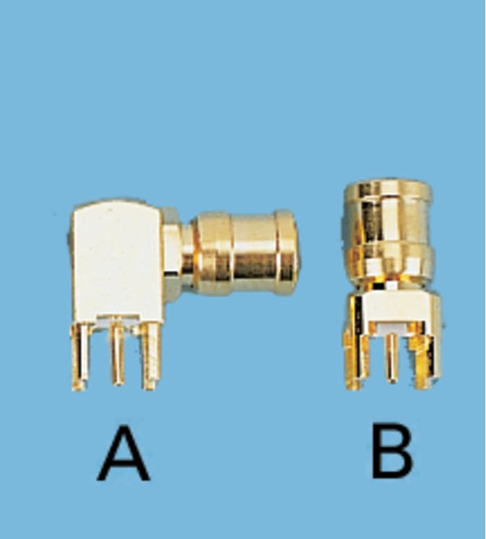  jack Through Hole SMB Connector, 50Ω, Solder Termination, Straight Body