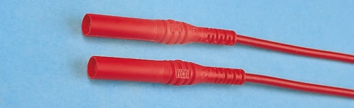 Staubli Test lead, 15A, 1kV, Red, 1m Lead Length