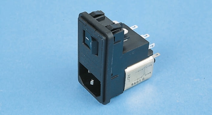 FN386 2pole 1fuse inletfilter,6A 5x20mm