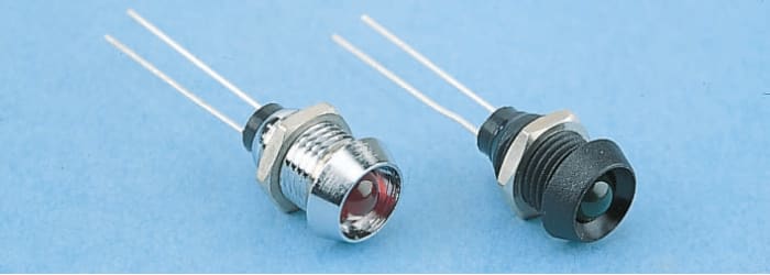 İndikatör Lamba/Sinyal Lambası, LED Lambalı, Yeşil, Girintili, 4,75 → 7 V dc, 5 mm, 8mm, İğne Ayaklı