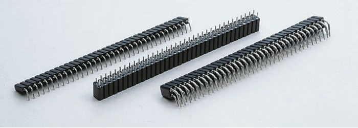 E-TEC Right Angle Through Hole Mount PCB Socket, 72-Contact, 2-Row, 2.54mm Pitch, Solder Termination