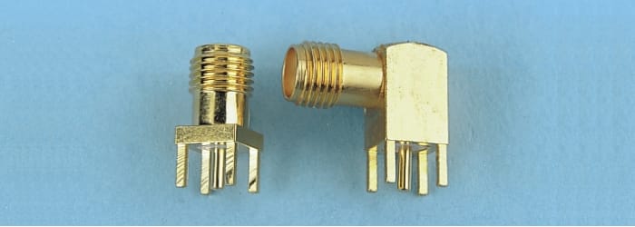 IMS, Jack PCB Mount, 50Ω, Solder Termination, Right Angle Body