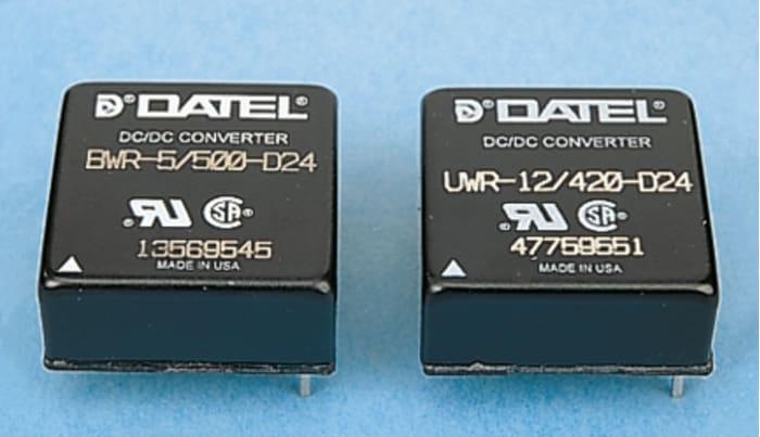Murata Power Solutions Isolated DC-DC Converter, 5V dc/ 1A Output, 18 → 36 V dc Input, 15W, Through Hole, +85°C