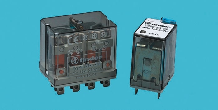 Finder Flange Mount Non-Latching Relay, 24V ac Coil, 12A Switching Current, 4PDT