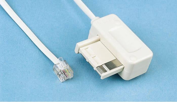 Decelect Female RJ11 to Male Telephone Extension Cable, 3m