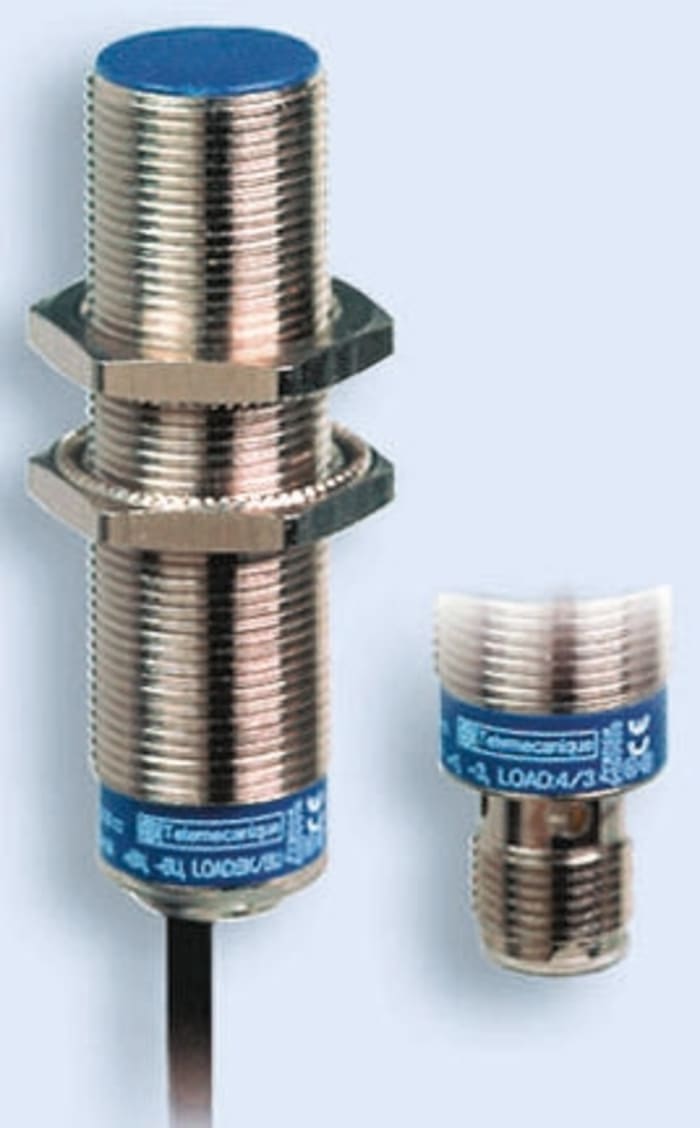 Telemecanique Sensors Inductive Threaded Barrel Proximity Sensor, M18, 8 mm Detection, PNP NC, 12 → 48 V dc