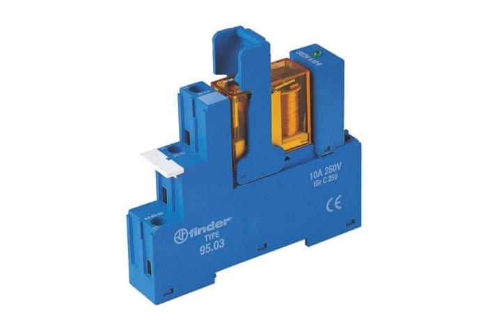 Finder 48 Series Interface Relay, DIN Rail Mount, 12V dc Coil, SPDT, 1-Pole
