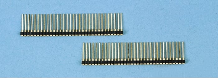 E-TEC SIB Series Straight Through Hole Mount PCB Socket, 20-Contact, 1-Row, 2.54mm Pitch, Solder Termination