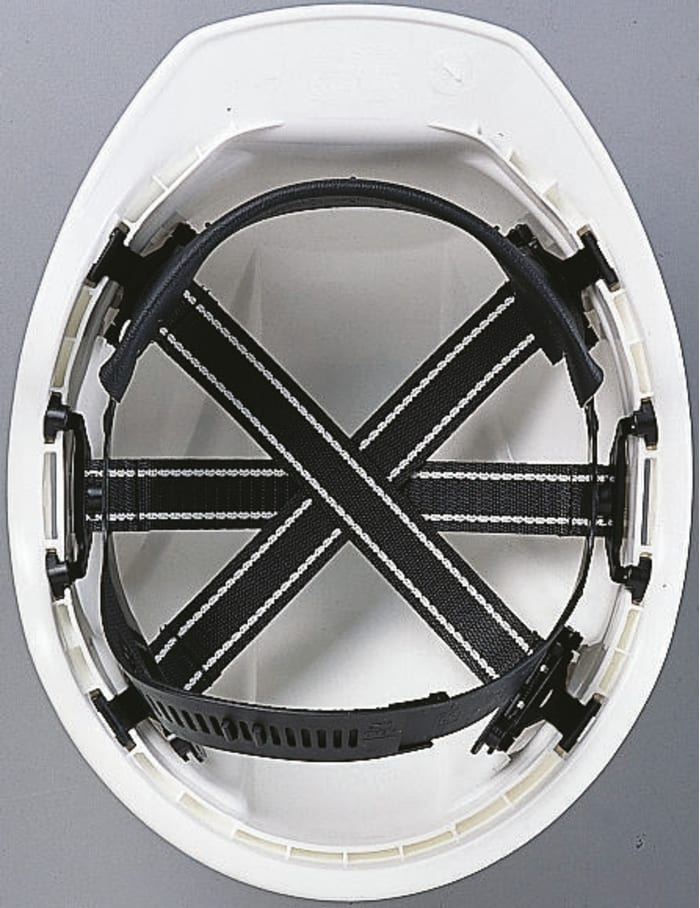 3M Green Helmet with Chin Strap, Adjustable, Ventilated