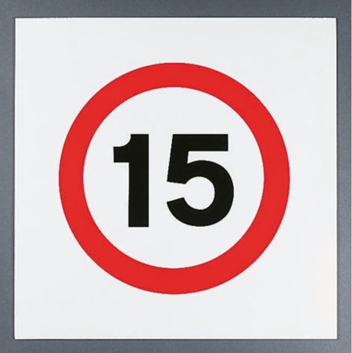 Signs & Labels Plastic Speed Control Road Traffic Sign, H450 mm W450mm