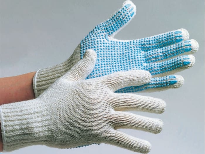 BM Polyco Blue Cotton Reusable Gloves
