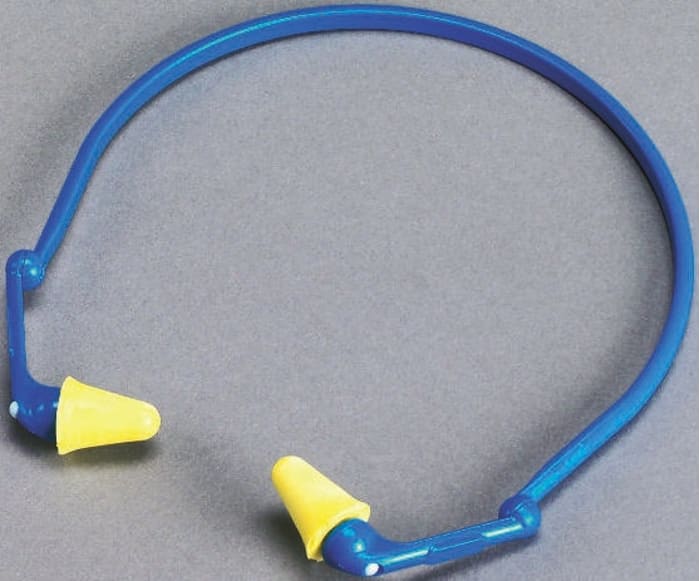 3M E.A.R Blue, Yellow Reusable Band Ear Plugs, 26dB Rated, 1 Pairs