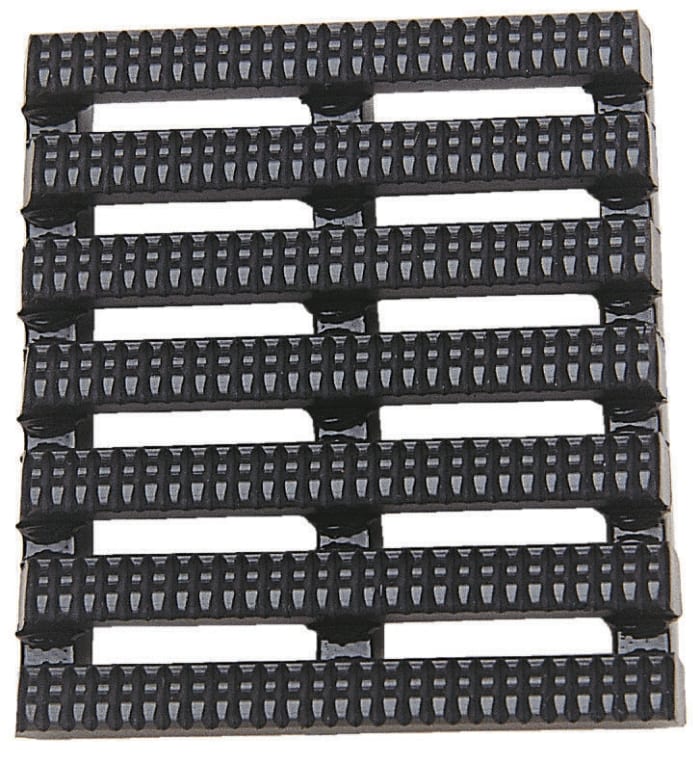 Plastex Black Anti-Slip Flooring PVC Mat, Open Grid Finish 10m x 910mm x 15mm