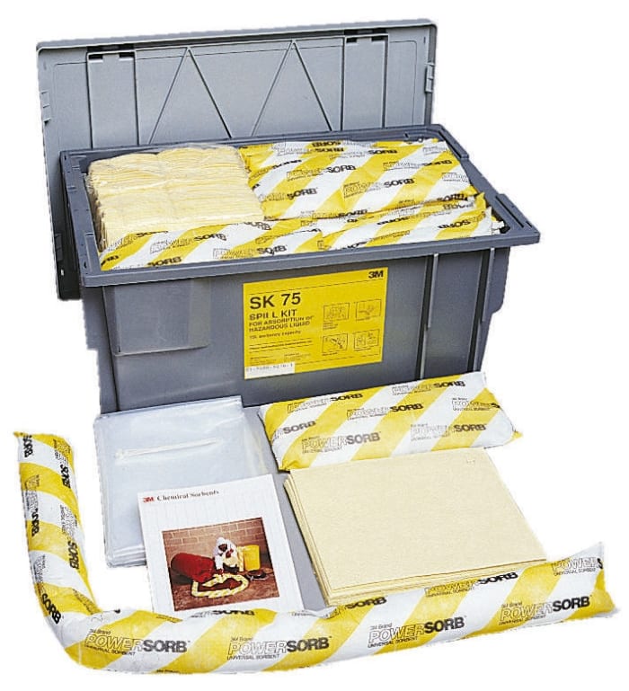 Kit de déversement avec un contenu varié 75 L pour Produit chimique