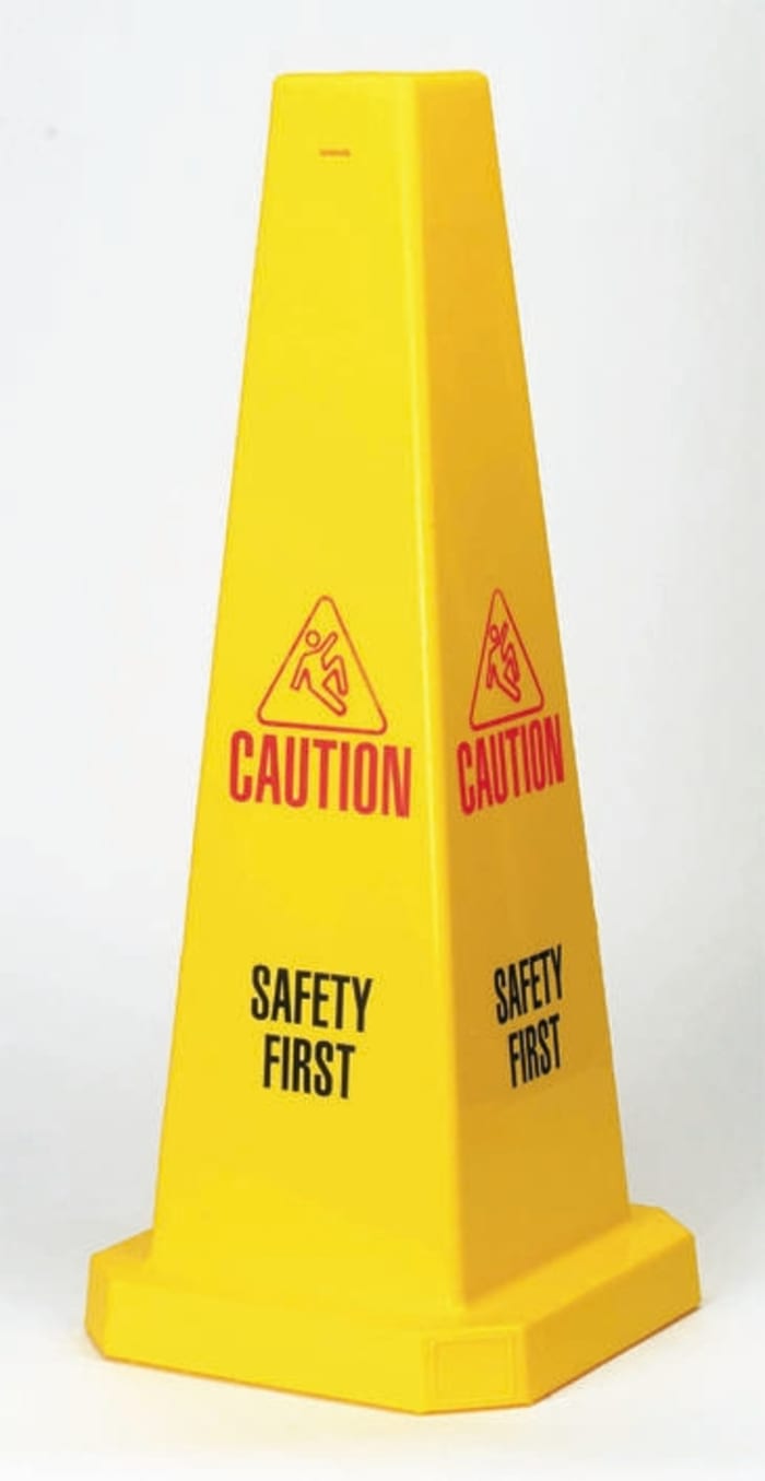 JSP Red, Yellow 25 in Plastic Traffic & Safety Cone