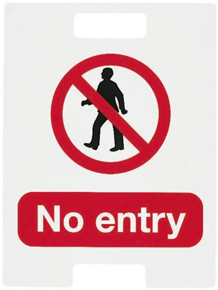 Plastic No Access/Entry Prohibition Label, No Entry, English
