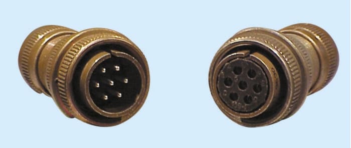Glenair, Copper Alloy 10 Way Cable Mount MIL Spec Circular Connector PlugBlack, Socket Contacts,Shell Size 18,