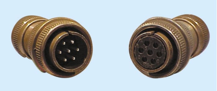 Glenair 7 Way Cable Mount MIL Spec Circular Connector Plug, Pin Contacts,Shell Size 16S, MIL-DTL-5015