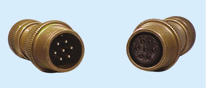 Glenair, Copper Alloy 17 Way Cable Mount MIL Spec Circular Connector Receptacle, Pin Contacts,Shell Size 20,