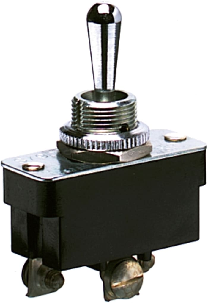 Bulgin Toggle Switch, Panel Mount, On-Off-On, SPST, Screw Terminal